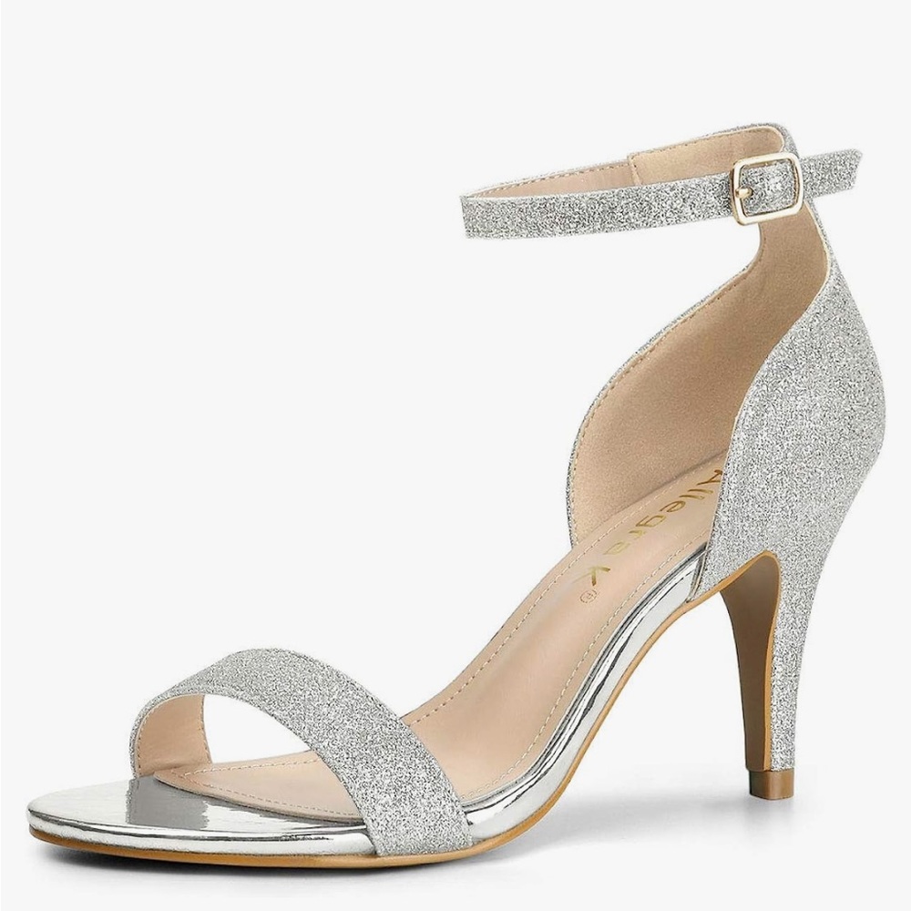 Gorgeous silver sparkly shoes! Used once for wedding